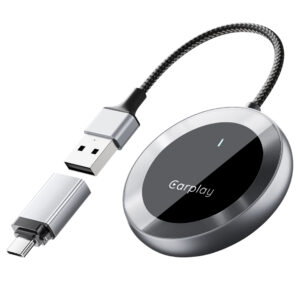 DriFox A20 Wired to Wireless Carplay Adapter, Plug & Play, Auto-Connect, 5.8GHz Fast Data Transmission, Voice Assistant - Other